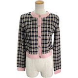 シャネル CHANEL ノーカラーニットカーディガン P71433 ピンク カシミヤ レディース カーディガン