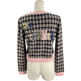 シャネル CHANEL ノーカラーニットカーディガン P71433 ピンク カシミヤ レディース カーディガン