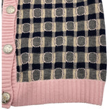 シャネル CHANEL ノーカラーニットカーディガン P71433 ピンク カシミヤ レディース カーディガン