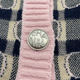 シャネル CHANEL ノーカラーニットカーディガン P71433 ピンク カシミヤ レディース カーディガン