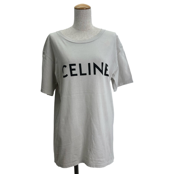 セリーヌ CELINE ロゴプリントTシャツ 2X681671Q グレー コットン