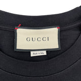 グッチ GUCCI ロゴプリントTシャツ 616036 ブラック コットン メンズ 半袖Ｔシャツ