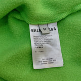 バレンシアガ BALENCIAGA ロゴプリントウェットパーカー　2020年 600583 グリーン コットン メンズ パーカー
