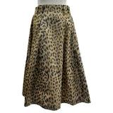 クリスチャン・ディオール Christian Dior レオパード柄シルクスカート 241J45A7608 ベージュ シルク レディース スカート