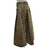 クリスチャン・ディオール Christian Dior レオパード柄シルクスカート 241J45A7608 ベージュ シルク レディース スカート