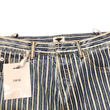 クリスチャン・ディオール Christian Dior ストライプデニムパンツ 222P03A3512 ブルー コットン コットン レディース デニムパンツ