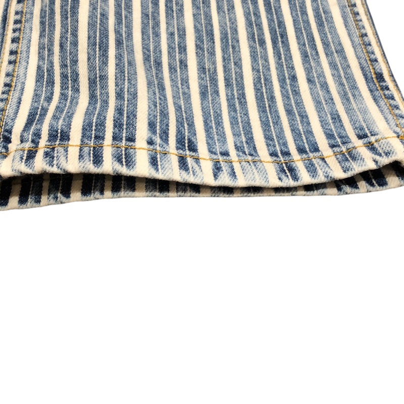 クリスチャン・ディオール Christian Dior ストライプデニムパンツ 222P03A3512 ブルー コットン コットン レディース デニムパンツ