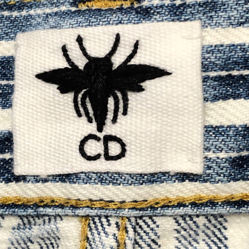 クリスチャン・ディオール Christian Dior ストライプデニムパンツ 222P03A3512 ブルー コットン コットン レディース デニムパンツ