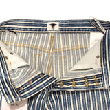 クリスチャン・ディオール Christian Dior ストライプデニムパンツ 222P03A3512 ブルー コットン コットン レディース デニムパンツ