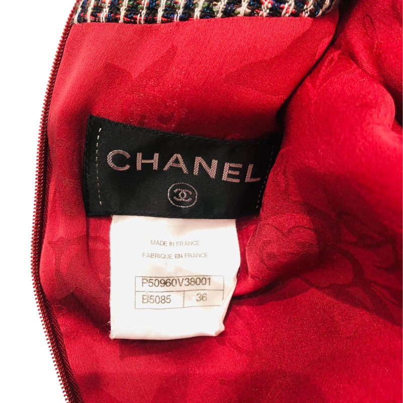 シャネル CHANEL ミックスツイードワンピース P50960 コットン レディース ワンピース