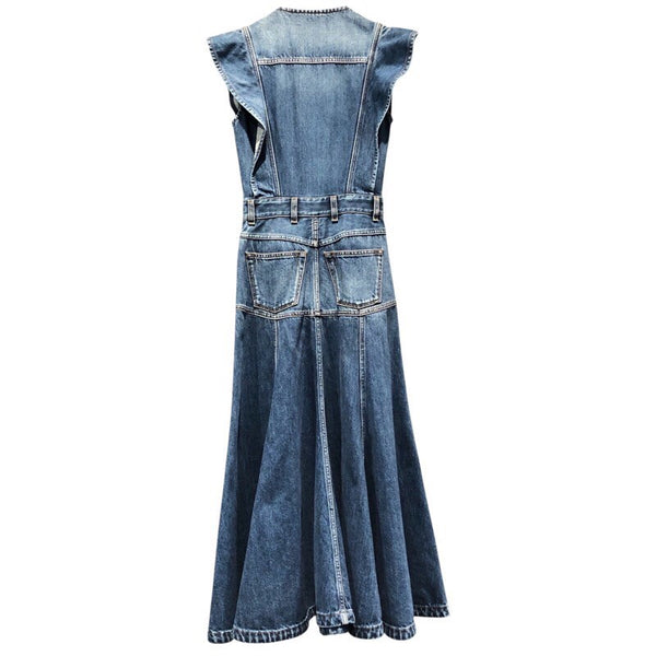 クロエ Chloe デニムノースリープワンピース コットン レディース ワンピース