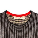 クリスチャン・ディオール Christian Dior デザインニットワンピース 4A24679AM503 ダークグレー ウール レディース ワンピース