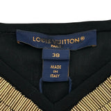 ルイ・ヴィトン LOUIS VUITTON 装飾キャミソールワンピース FPDB75 ブラック ウール レディース ワンピース
