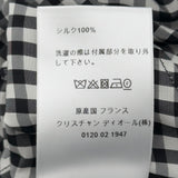 クリスチャン・ディオール Christian Dior チェック半袖ワンピース 221R87A6118 ブラック シルク レディース ワンピース