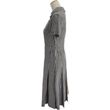 クリスチャン・ディオール Christian Dior チェック半袖ワンピース 221R87A6118 ブラック シルク レディース ワンピース