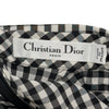 クリスチャン・ディオール Christian Dior チェック半袖ワンピース 221R87A6118 ブラック シルク レディース ワンピース