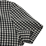 クリスチャン・ディオール Christian Dior チェック半袖ワンピース 221R87A6118 ブラック シルク レディース ワンピース