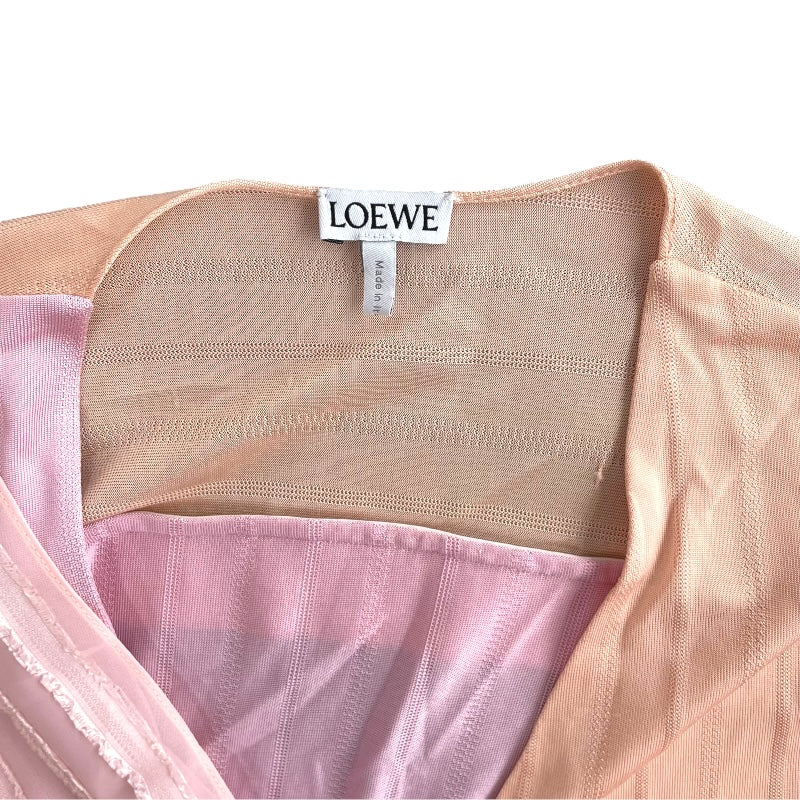 ロエベ LOEWE レイヤードプリーツワンピース S540335X86 ピンク ポリエステル レディース ワンピース
