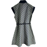 クリスチャン・ディオール Christian Dior オブリーク総柄ノースリーブワンピース 417R92A2970 ネイビー ポリエステル レディース ワンピース