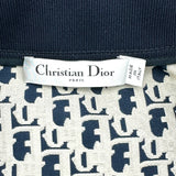 クリスチャン・ディオール Christian Dior オブリーク総柄ノースリーブワンピース 417R92A2970 ネイビー ポリエステル レディース ワンピース