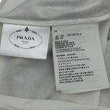 プラダ PRADA 切替ノースリーブワンピース 35996 ホワイト コットン レディース ワンピース