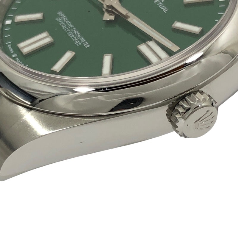 ロレックス ROLEX オイスターパーペチュアル41 ランダムシリアル 124300 グリーン SS メンズ 腕時計