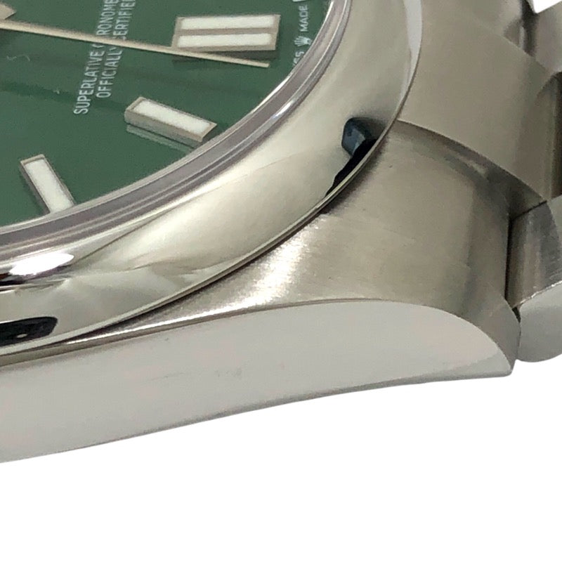 ロレックス ROLEX オイスターパーペチュアル41 ランダムシリアル 124300 グリーン SS メンズ 腕時計