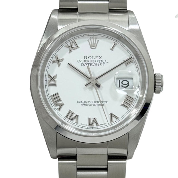 ロレックス ROLEX デイトジャスト D番 16200 ホワイト SS 自動巻き メンズ 腕時計
