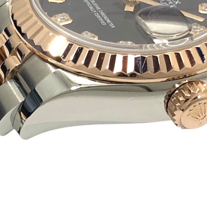 ロレックス ROLEX デイトジャスト28 ランダム番 279171G オーべジーヌ SS/K18PG レディース 腕時計