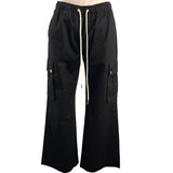 セリーヌ CELINE トリオンフ ボタンカーゴパンツ 2P99A547Z ブラック コットン レディース ボストンバッグ