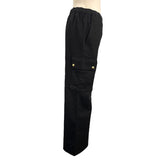 セリーヌ CELINE トリオンフ ボタンカーゴパンツ 2P99A547Z ブラック コットン レディース ボストンバッグ