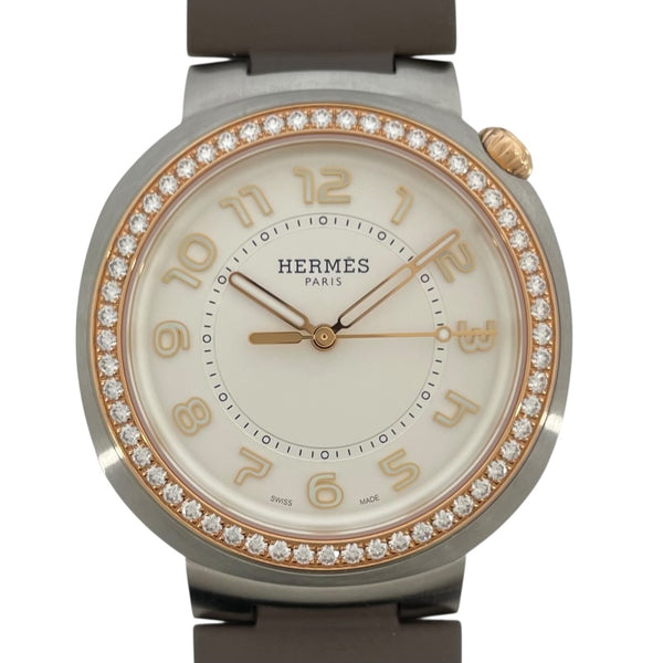 エルメス HERMES エルメスカット SD1.521 シルバー K18PG/SS レディース 腕時計