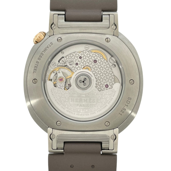 エルメス HERMES エルメスカット SD1.521 シルバー K18PG/SS レディース 腕時計