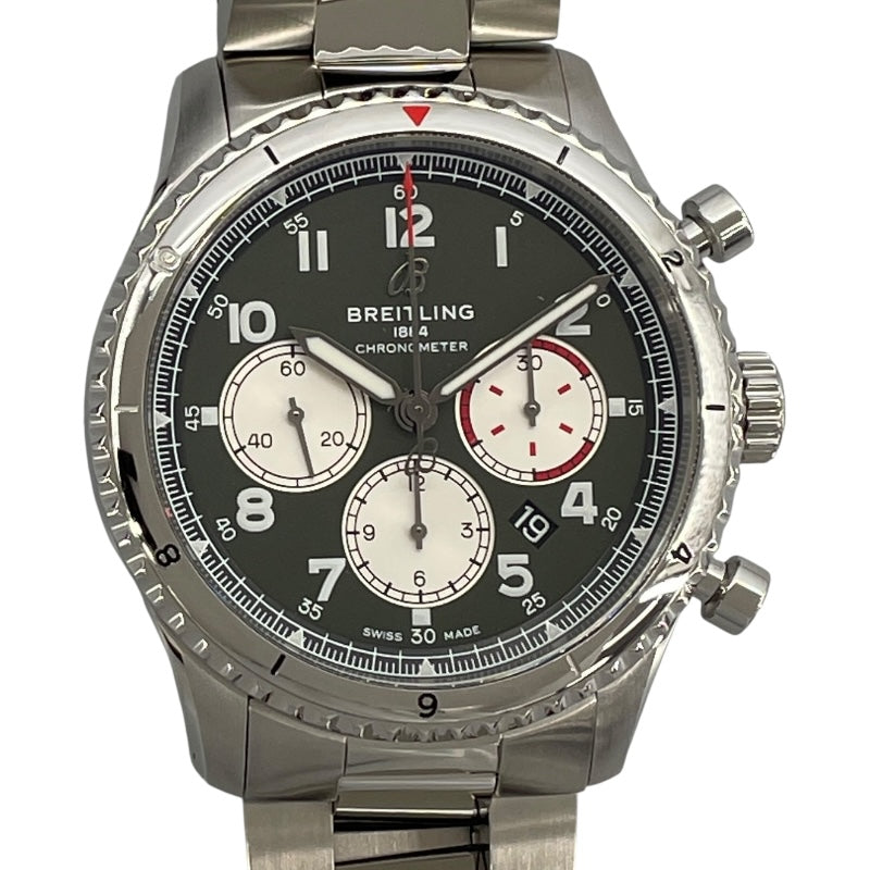 ブライトリング BREITLING アビエーター8 B01 クロノグラフ43 カーティス ウォーホーク AB01192A1L1A1 グレー SS 自動巻き メンズ 腕時計