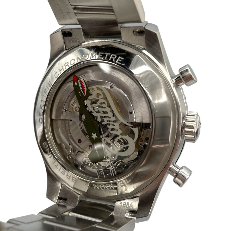 ブライトリング BREITLING アビエーター8 B01 クロノグラフ43 カーティス ウォーホーク AB01192A1L1A1 グレー SS 自動巻き メンズ 腕時計