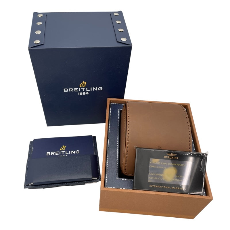 ブライトリング BREITLING アビエーター8 B01 クロノグラフ43 カーティス ウォーホーク AB01192A1L1A1 グレー SS 自動巻き メンズ 腕時計