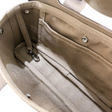 エルメス HERMES ヴァルパライソロングPM □J刻 ベージュ シルバー金具 トワル レディース トートバッグ
