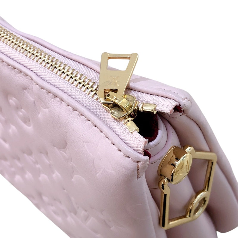 ルイ・ヴィトン LOUIS VUITTON クッサン PM M59276 ピンク ラム レディース ショルダーバッグ
