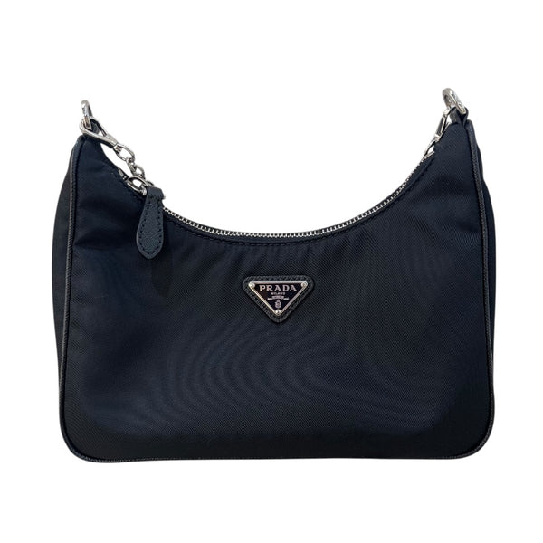 プラダ PRADA リエディション 2WAYバッグ 1BH204 ブラック シルバー金具 ナイロン レディース ショルダーバッグ