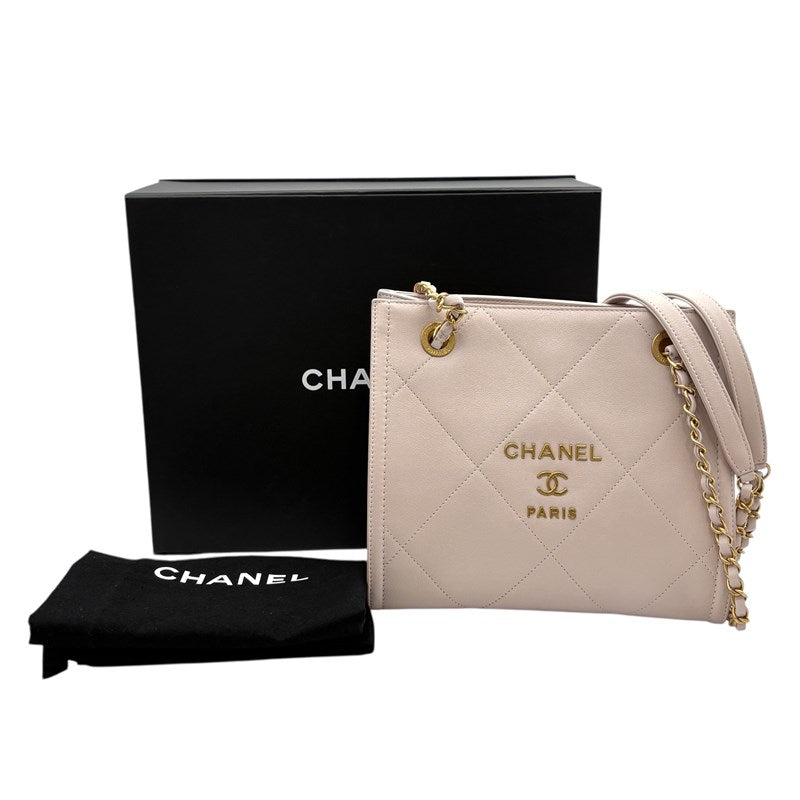 シャネル CHANEL チェーンショルダーバッグ AS2750 ライトピンク ゴールド金具 カーフ レディース ショルダーバッグ