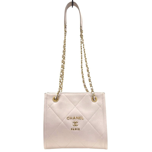 シャネル CHANEL チェーンショルダーバッグ AS2750 ライトピンク ゴールド金具 カーフ レディース ショルダーバッグ