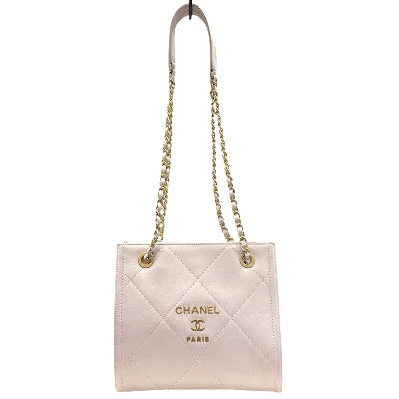シャネル CHANEL チェーンショルダーバッグ AS2750 ライトピンク ゴールド金具 カーフ レディース ショルダーバッグ