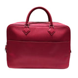 エルメス HERMES プリュムドッグ 38 □F刻 ルージュヴィフ×SV金具 フィヨルド ハンドバッグ
