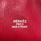 エルメス HERMES プリュムドッグ 38 □F刻 ルージュヴィフ×SV金具 フィヨルド ハンドバッグ