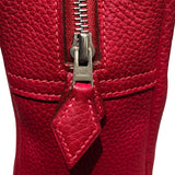 エルメス HERMES プリュムドッグ 38 □F刻 ルージュヴィフ×SV金具 フィヨルド ハンドバッグ