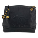 シャネル CHANEL ココマーク チェーンショルダー 2番台 ブラック GD金具 キャビアスキン レディース ショルダーバッグ