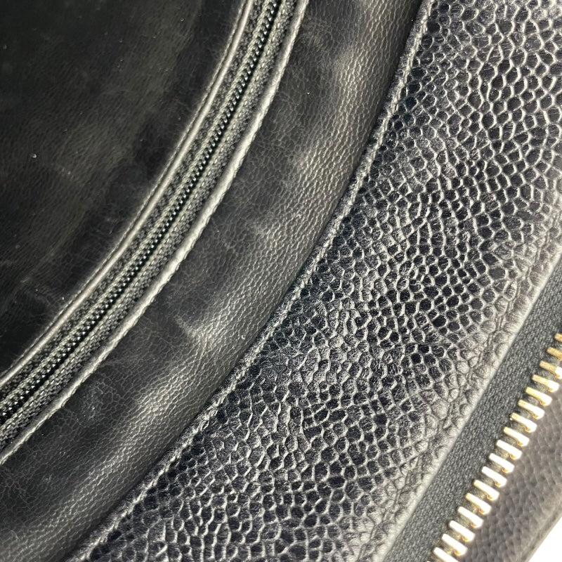 シャネル CHANEL ココマーク チェーンショルダー 2番台 ブラック GD金具 キャビアスキン レディース ショルダーバッグ