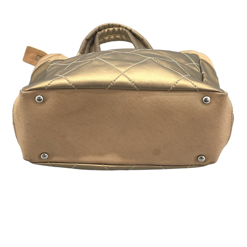 シャネル CHANEL パリピアリッツPM A34208 11番台 ゴールド SV金具 コーティングキャンバス レディース ハンドバッグ