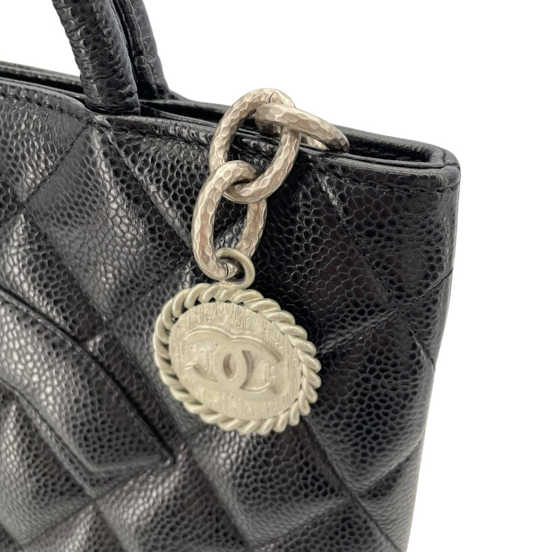シャネル CHANEL 復刻トート A01804 ブラック SV金具 キャビアスキン レディース ハンドバッグ