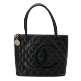 シャネル CHANEL 復刻トート A01804 ブラック SV金具 キャビアスキン レディース ハンドバッグ